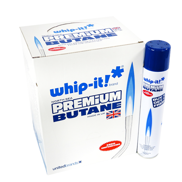 WHIP-IT NORTH SEA PREMIUM BUTANE 12 PCS- BOGO