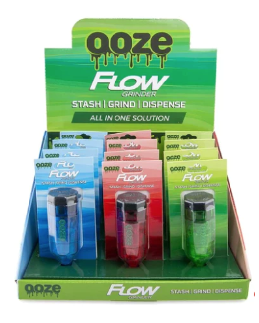OOZE FLOW GRINDER STASH GRIND DISPLAY ALL IN 1 SOLUTION 12 CT