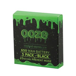 OOZE STANDARD CONTROL 650 MAH BATTERY 5 PACK BLACK