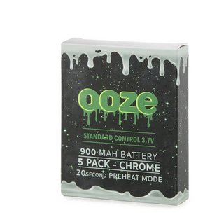 OOZE STANDARD CONTROL 900 MAH BATTERY 5 PACK CHROME