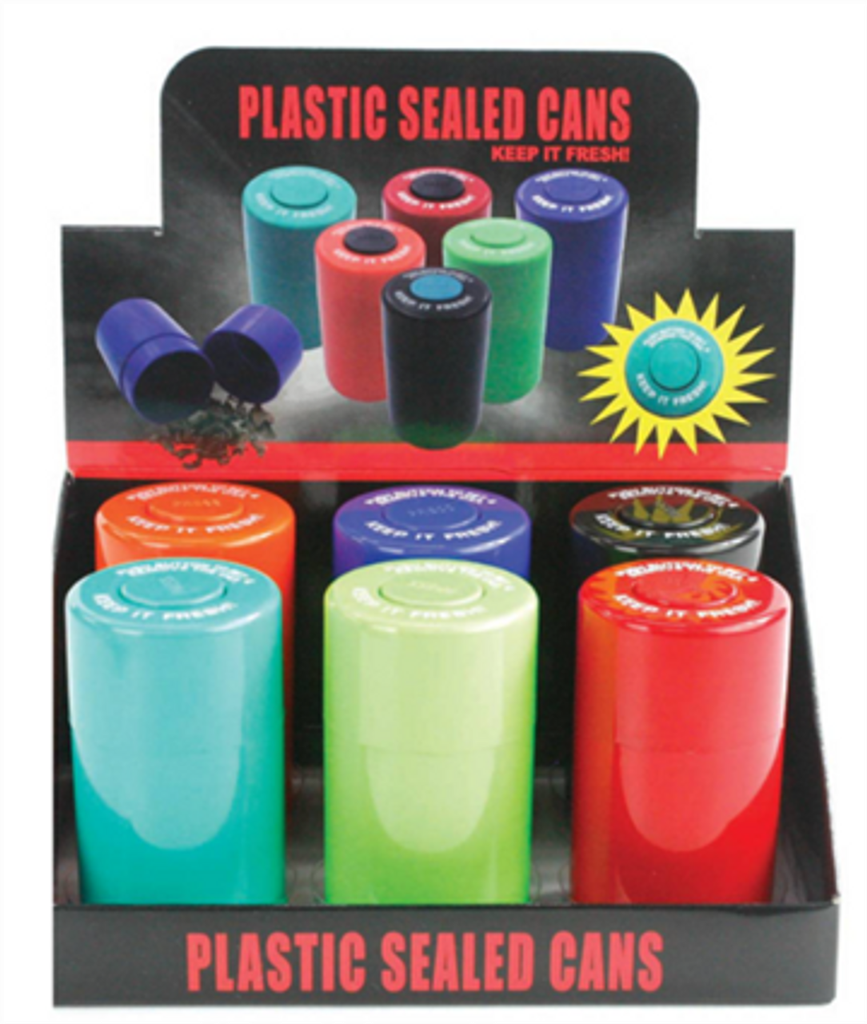 PLASTIC SEALED CANS KEEP IT FRESH AIR TIGHT 6CT