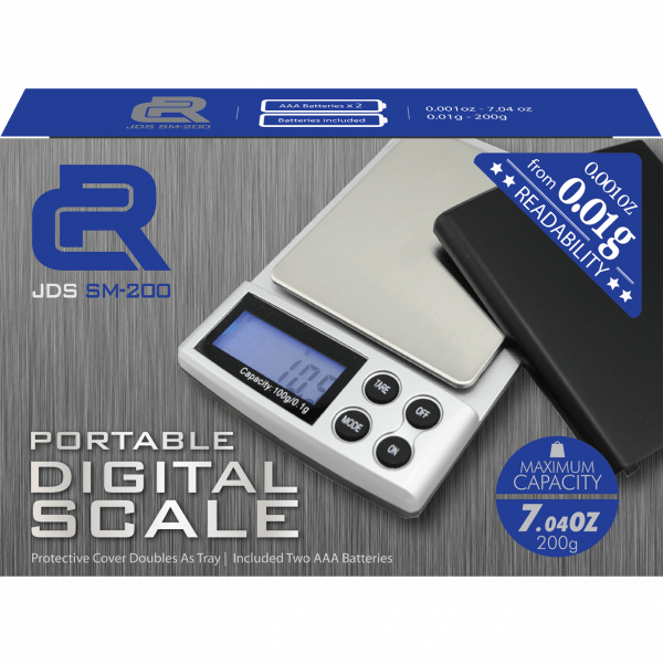 PORTABLE DIGITAL SCALE JDS SM-200 MAX CAPACITY 7.04 OZ