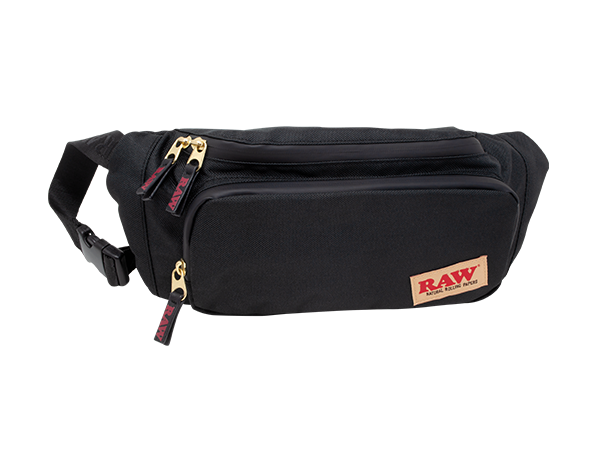 RAW BELT SLING BAG BLACK WITH REMOVABLE FOIL
