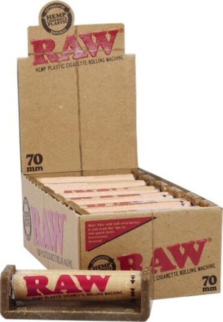 RAW ECO PLASTIC MACHINE ROLLER 2WAY ADJUSTABLE 70MM BOX 12CT