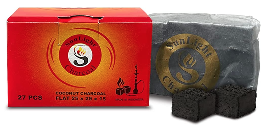 SUNLIGHT CHARCOAL COCONUT CUBE 25X25 72 PIECES
