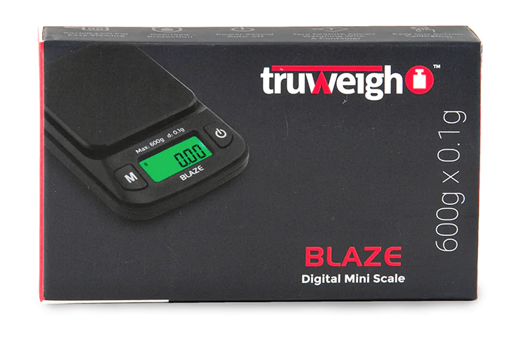 TRUWEIGH BLAZE DIGITAL MINI POCKET SCALE 600 G X 0.1 G BLACK 12 COUNT