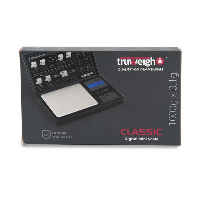 TRUWEIGH CLASSIC DIGITAL SCALE 100G X 0.01 G BLACK