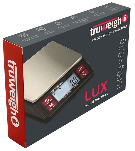 TRUWEIGH DIGITAL MINI SCALE LUX 1000 G X 0.1 G BLACK