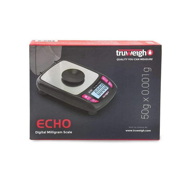 TRUWEIGH ECHO DIGITAL MILLIGRAM SCALE 50G X 0.001 G BLACK