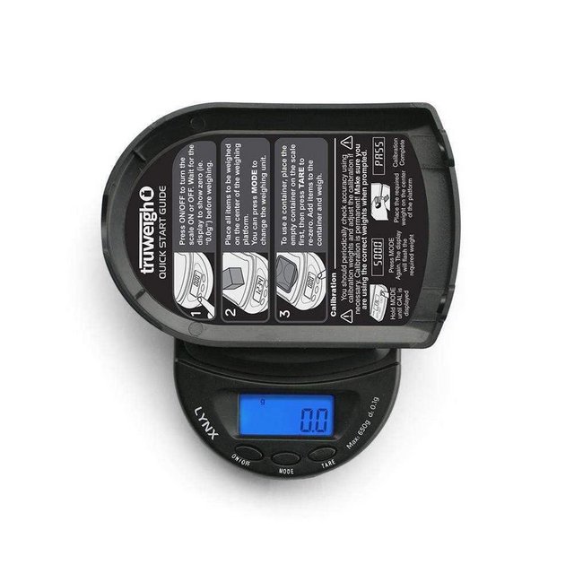 TRUWEIGH LYNX DIGITAL MINI SCALE 100 G X 0.01 G BLACK