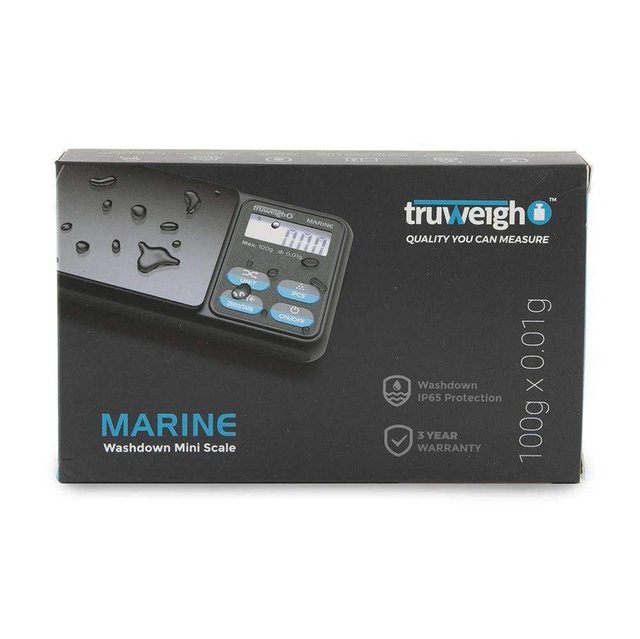TRUWEIGH MARINE WASHDOWN MINI SCALE 100G X 0.01 G BLACK