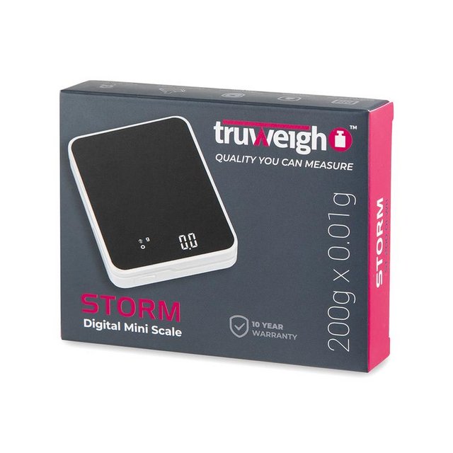 TRUWEIGH STORM DIGITAL MINI SCALE 200 G X 0.01 G WHITE