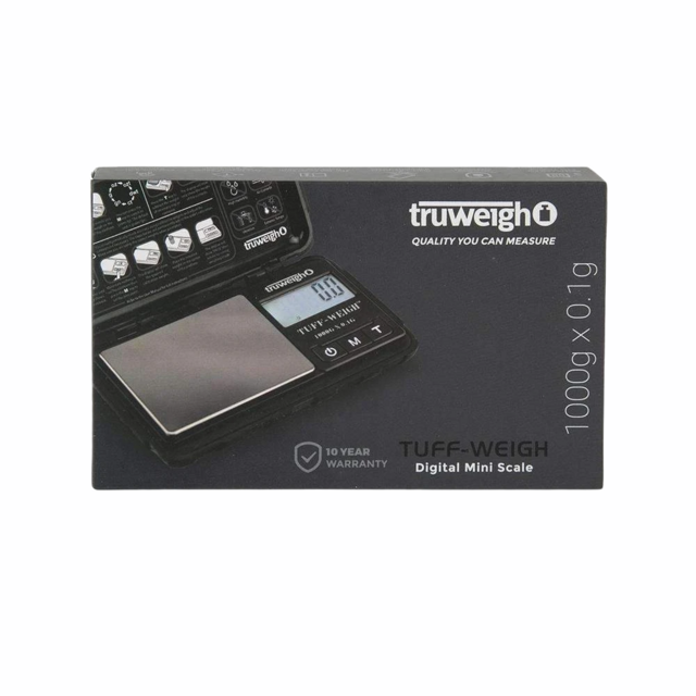 TRUWEIGH TUFF-WEIGH DIGITAL MINI SCALE 1000G X 0.1 G BLACK