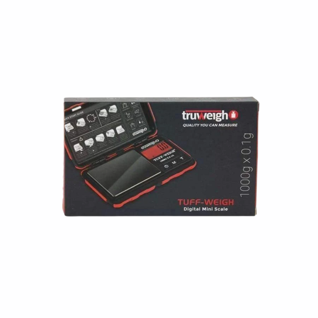 TRUWEIGH TUFF-WEIGH DIGITAL MINI SCALE 1000G X 0.1 G RED