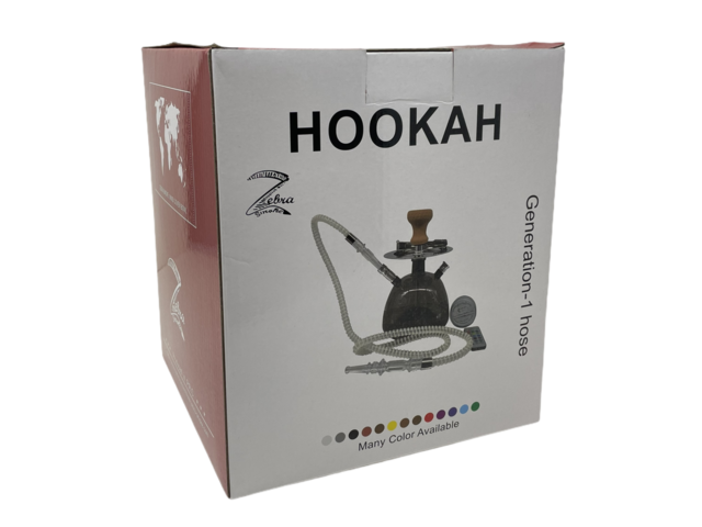 ZEBRA GENERATION 1 HOSE ACRYLIC LED HOOKAH