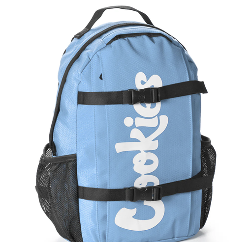[ORION -20509] NON-STANDARD RIPSTOP NYLON BACKPACK W/ HEAVY DUTY PLASTIC ZIPPERS, MESH SIDE PO CKETS, NYLON WEB STRAPS W/ FASTENERS & LARGE VERTICAL LOGO PRINT