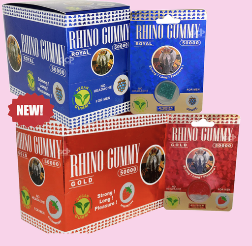 RHINO 50000 ENHANCEMENT GUMMIES 24 PCS PER BOX