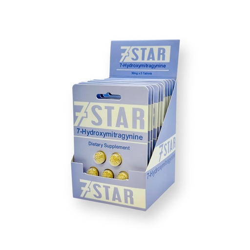 [7 STAR-23677] 7 STAR HYDROXYMITRAGYNINE 30 MG 5 TABLETS