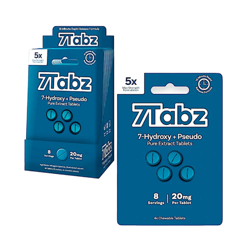 [7TABZ -23414] 7TABZ 20MG 7-HYDROXY + PSEUDO 5X KRATOM BLISTER CAPSULES 4PCS