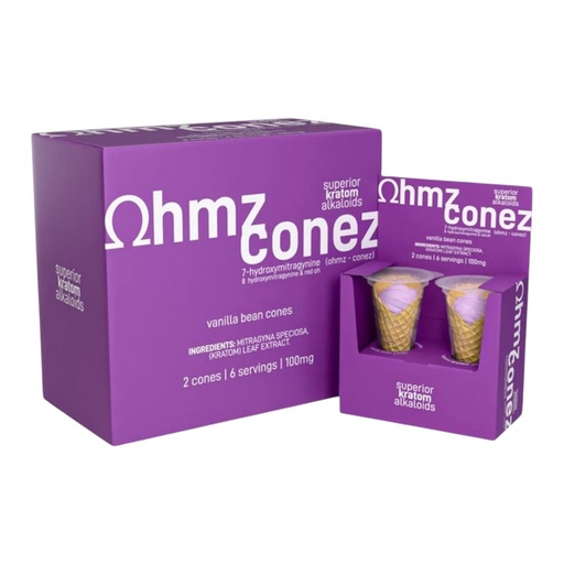[EAT OH-23155] AT OHMZ 100MG 7-HYDROXY + 8-HYDROXY + RED OH VANILLA BEAN CONES 2PCS