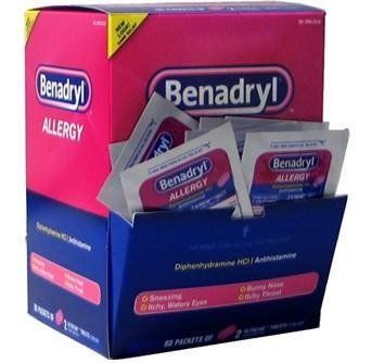 [INTREF0000114] BENADRYL ALLERGY 25 PACKS OF 2 TABLETS EACH