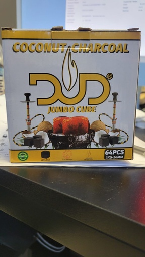 [DUD HO-22829] DUD COCNUT CHARCOLE JUMBO CUBE 64PCS