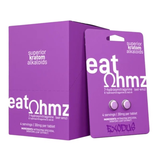 [AT OHM-23157] EAT OHMZ 30MG 7-HYDROXY + 8-HYDROXY + RED OH KRATOM ALKALOIDS BLISTER CAPSULES 2CAPS