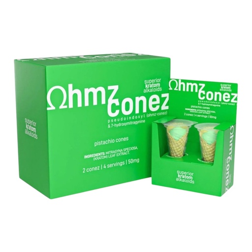 [EAT OH-23151] EAT OHMZ 50MG PSEUDO + 7-HYDROXY PISTACHIO CONES 2PCS
