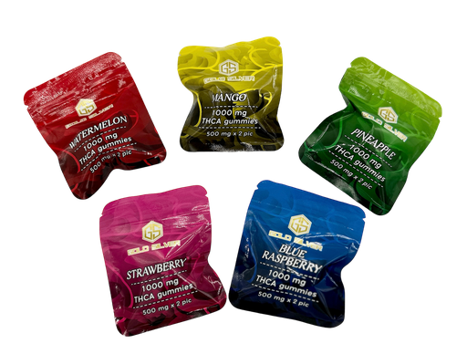[GOLD S-20678] GOLD SILVER THCA GUMMIES 1000 MG 100 MINI BAG IN AJAR