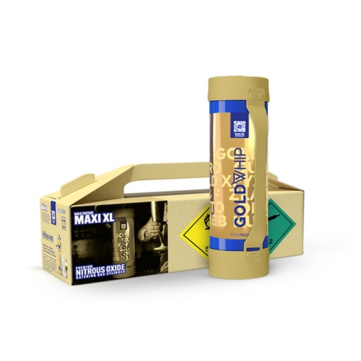 [GOLD W-22041] GOLD WHIP MAXI XL NITROUS OXIDE CREAM CHARGER 3000G