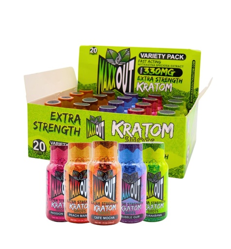 [MAXX O-21698] MAXX OUT KRATOM SHOTS VARIETY PACK BOX OF 20