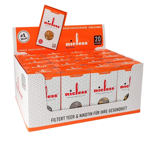 [NICLES-09654] NICLESS PREMIUM CIGARETTE FILTER 20PK