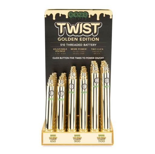 [INTREF0006472] OOZE BATTERY DISPAY TWIST GOLD
