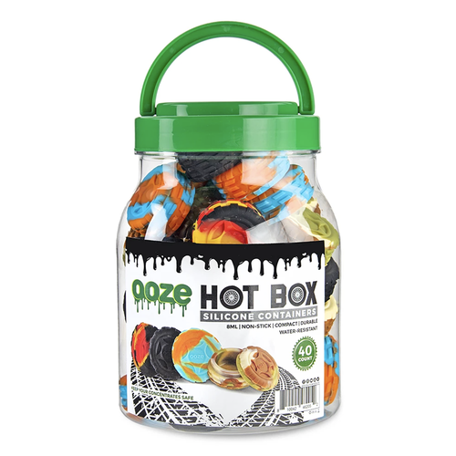 [INTREF0000845] OOZE HOT BOX SILICONE CONTAINERS DISPLAY 8 ML NON STICK 40 CT