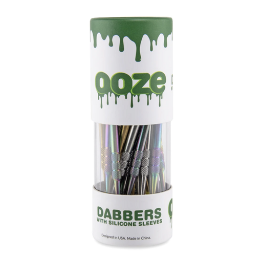 [INTREF0000855] OOZE STAINLESS STEEL DABBERS WITH SILICONE SLEEVES ASSORTED COLORS 30 CT