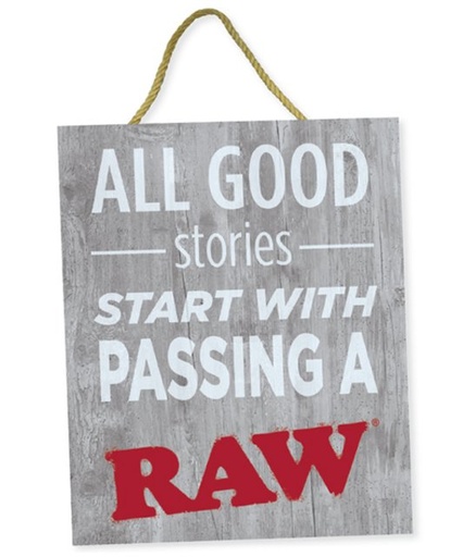 [INTREF0000973] RAW ALL GOOD STORY WOOD SIGN