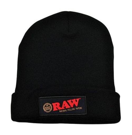 [INTREF0000983] RAW BEANIE HAT BLACK