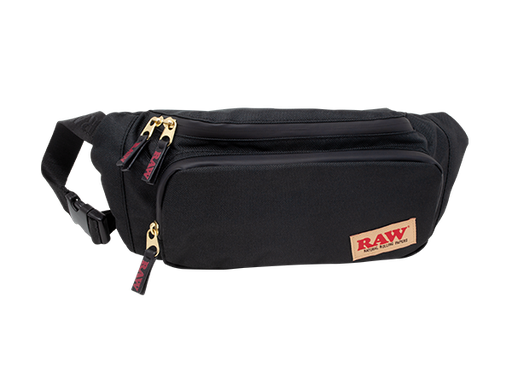 [INTREF0000984] RAW BELT SLING BAG BLACK WITH REMOVABLE FOIL