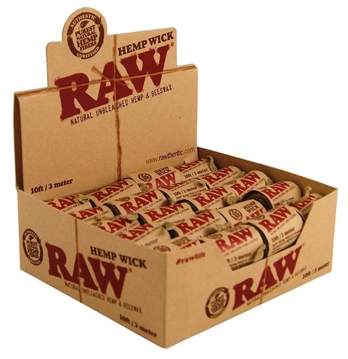 [INTREF0001061] RAW HEMP WICK 10 FT 3 METER 40 CT