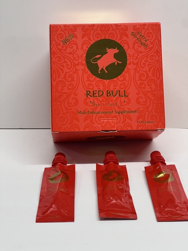 [RED BU-12918] RED BULL EXTREME MALE ENHANCEMENTS SUPPLEMENTS 15 POUCHES