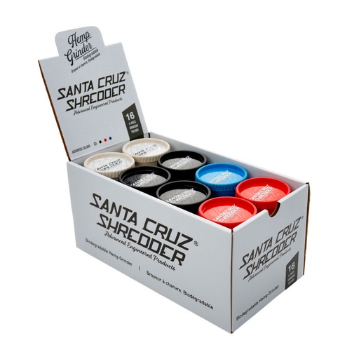 [INTREF0001195] SANTA CRUZ SHREDDER HEMP GRINDER DISPLAY OF 16