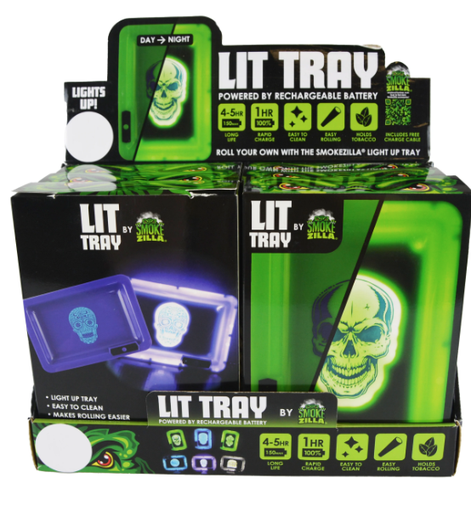 [INTREF0005866] SMOKE ZILLA LIGHT UP TRAY #22283