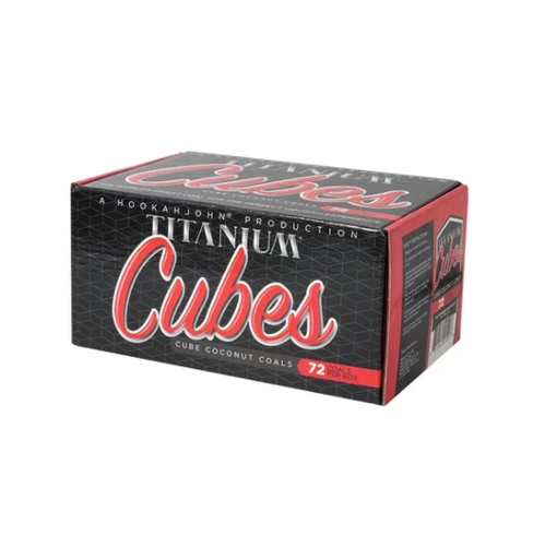 [INTREF0001496] TITANIUM CUBE COCONUT 72 COALS PER BOX