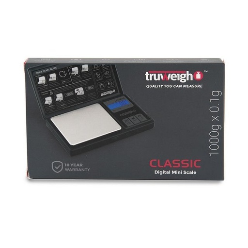[INTREF0001531] TRUWEIGH CLASSIC DIGITAL SCALE 1000 G X 0.1 G BLACK