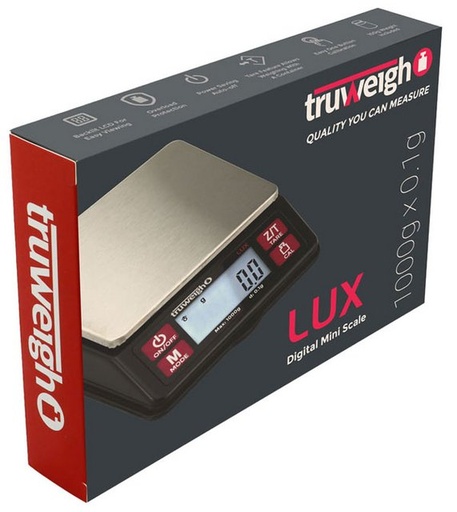 [INTREF0001541] TRUWEIGH DIGITAL MINI SCALE LUX 1000 G X 0.1 G BLACK