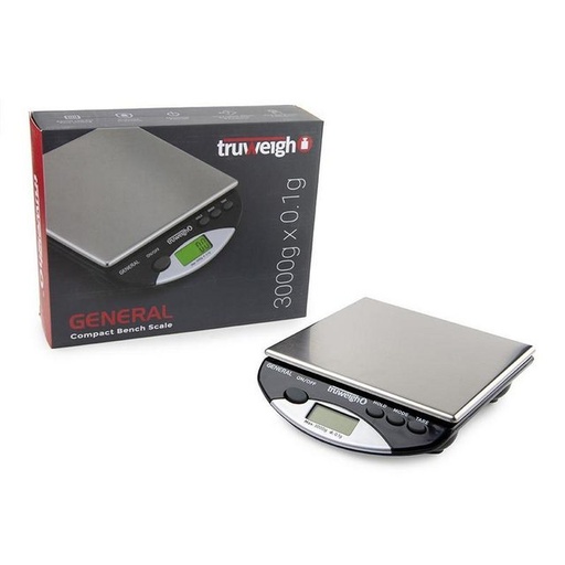 [INTREF0001550] TRUWEIGH GENERAL COMPACT BENCH SCALE 3000 G X 0.1 G BLACK