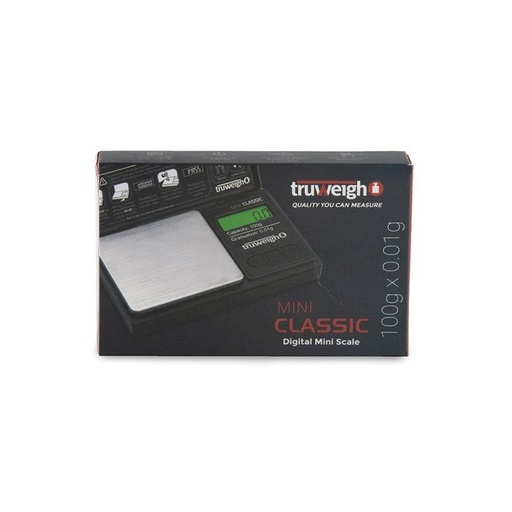 [INTREF0001558] TRUWEIGH MINI CLASSIC DIGITAL SCALE 100 G X 0.01 G BLACK