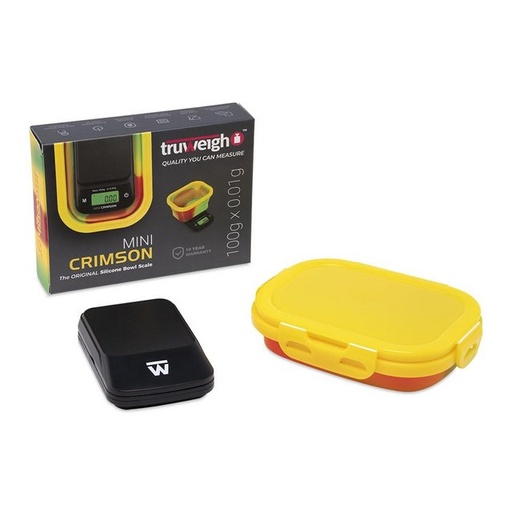 [INTREF0001562] TRUWEIGH MINI CRIMSON THE ORIGINAL SILICONE BOWL SCALE 100 G X 0.01 G RASTA