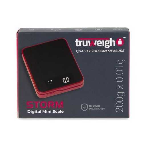 [INTREF0001570] TRUWEIGH STORM DIGITAL MINI SCALE 200 G X 0.01 G RED