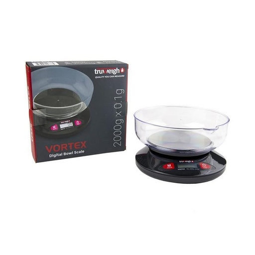 [INTREF0001580] TRUWEIGH VORTEX DIDITAL BOWL SCALE 2000G X 0.1G BLACK